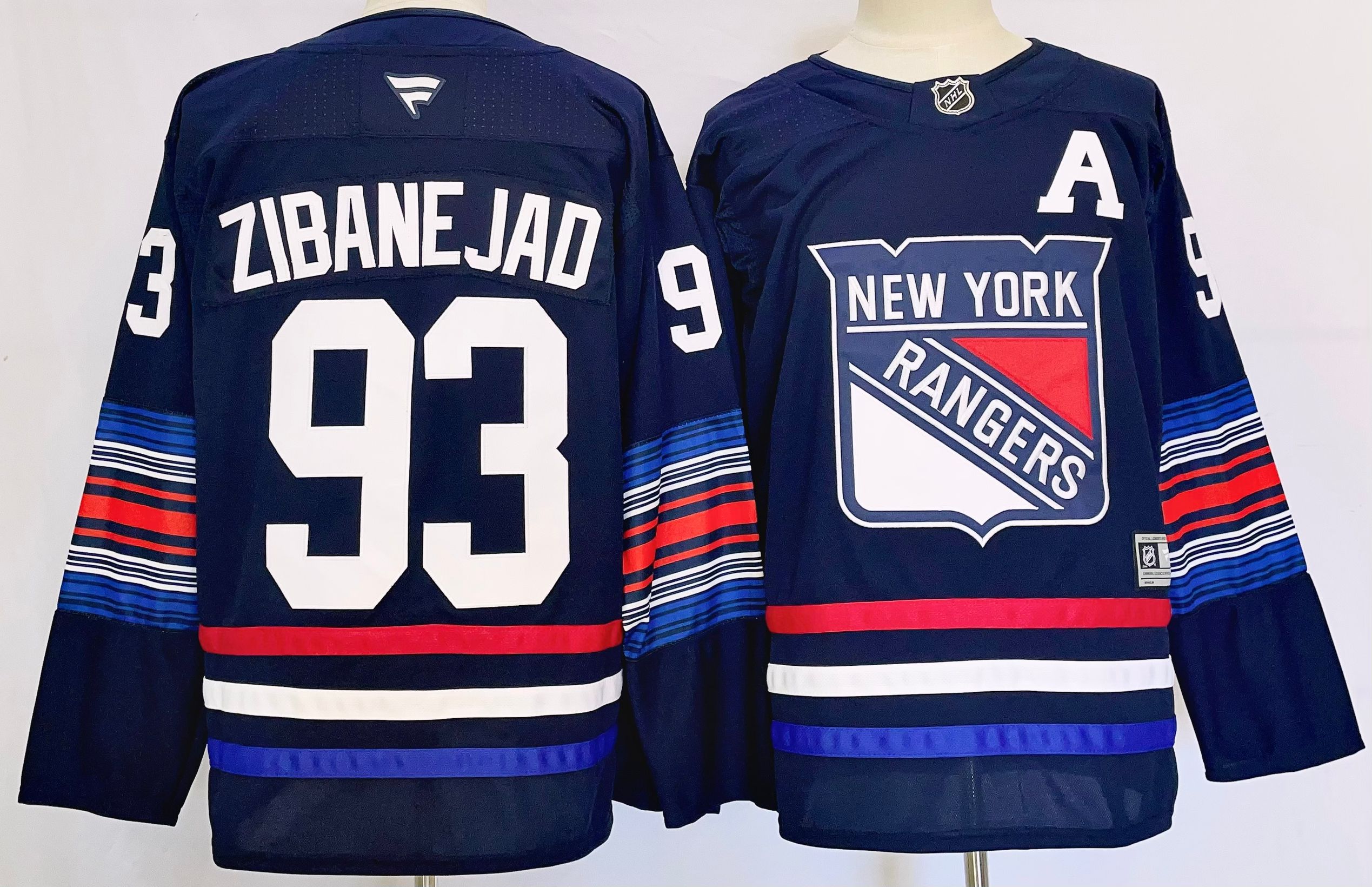 Men New York Rangers #93 Zibanejad Drak Blue 2025 Home Premier Player NHL Jersey